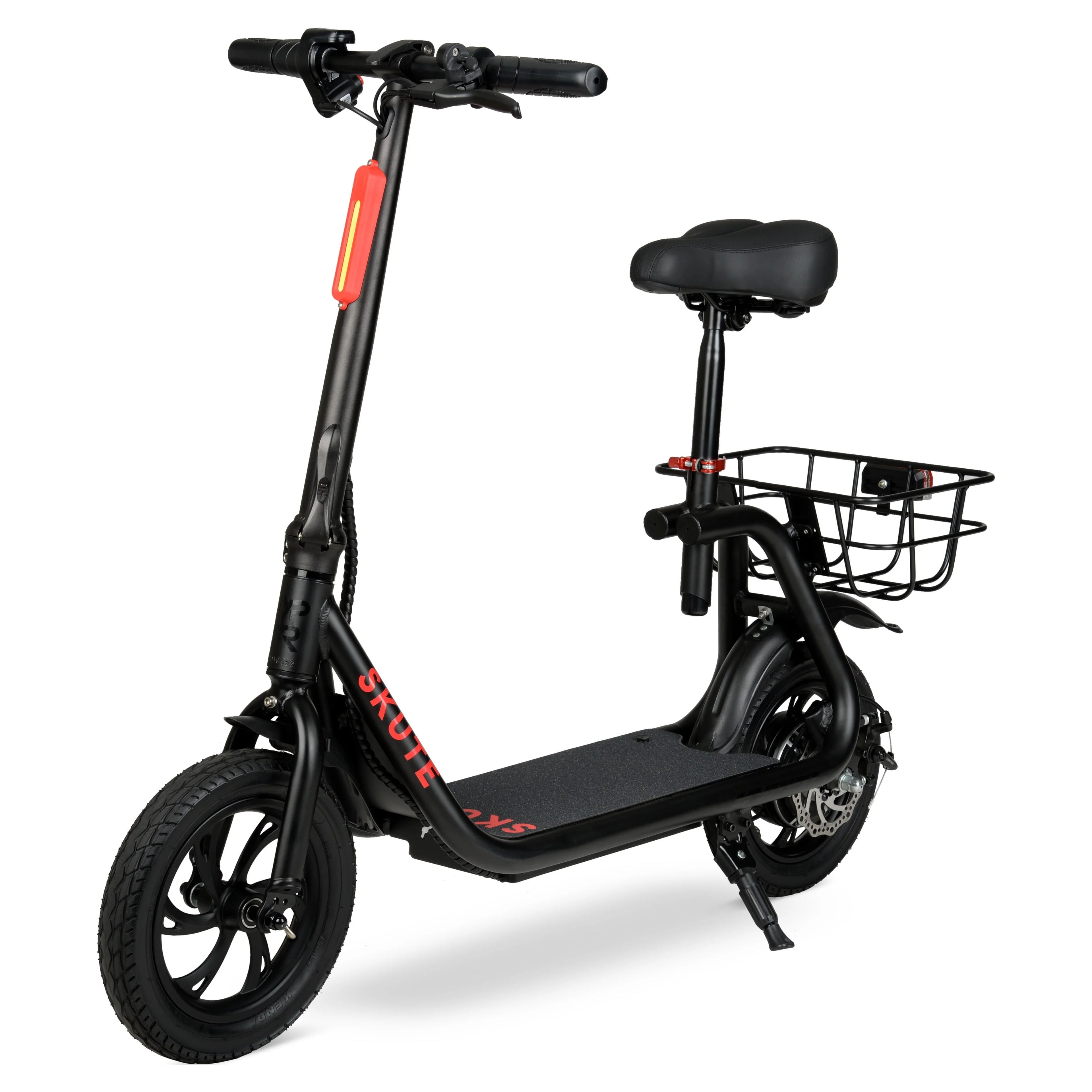 36V Seated Electric Scooter with Basket, 250W Motor, Max Speed 15mph K1898