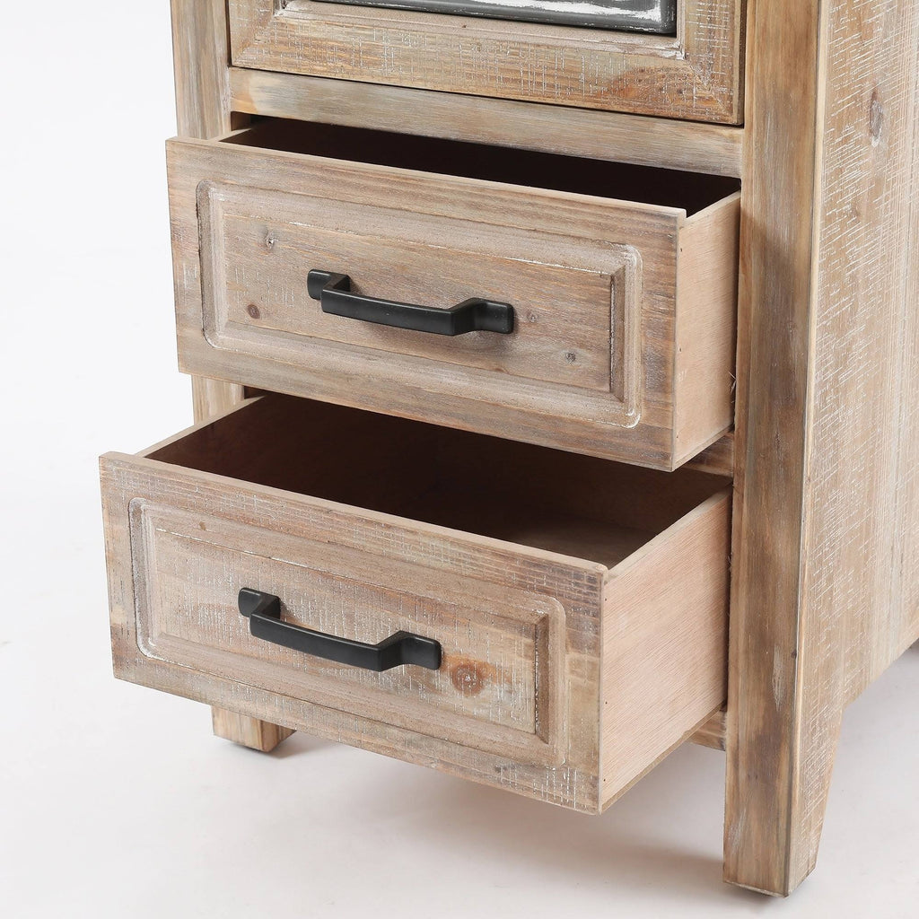 Metal and Wood Tall Tower Cabinet M80872