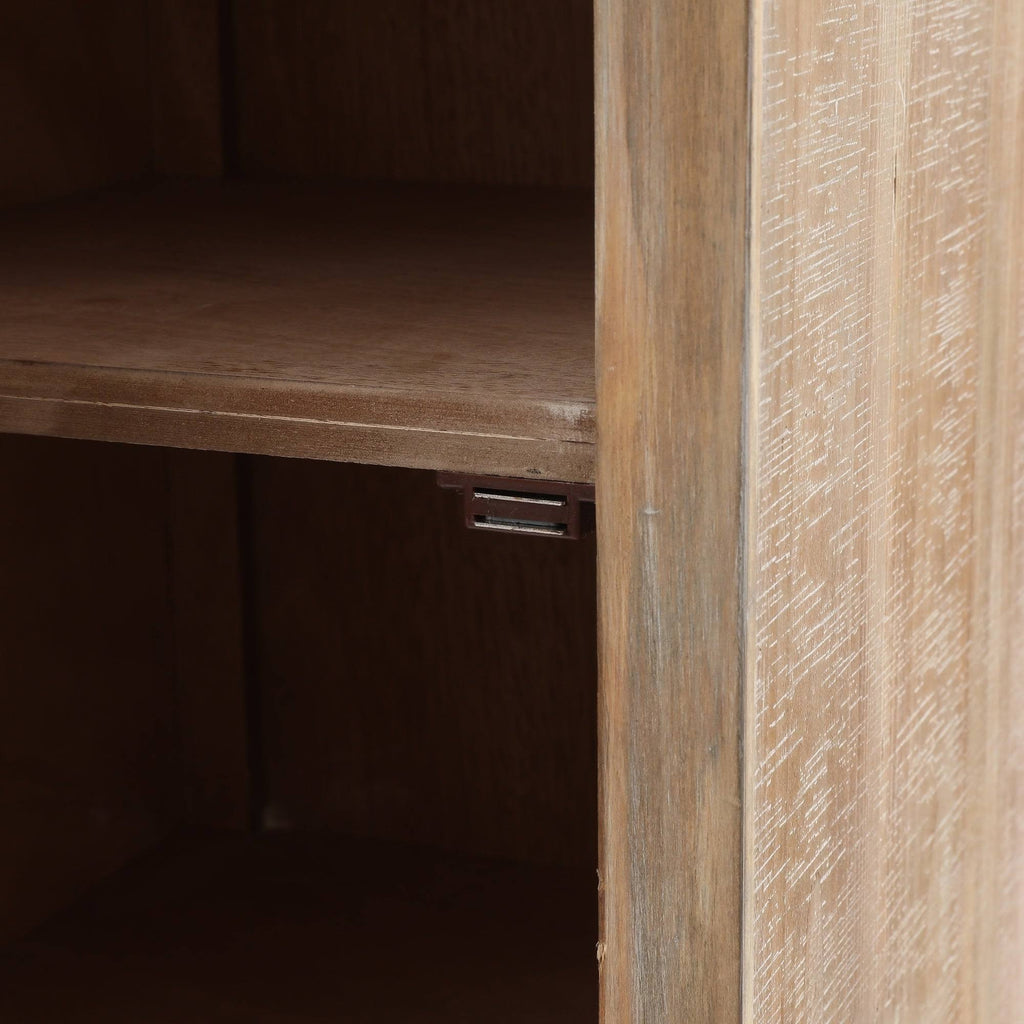 Metal and Wood Tall Tower Cabinet M80872