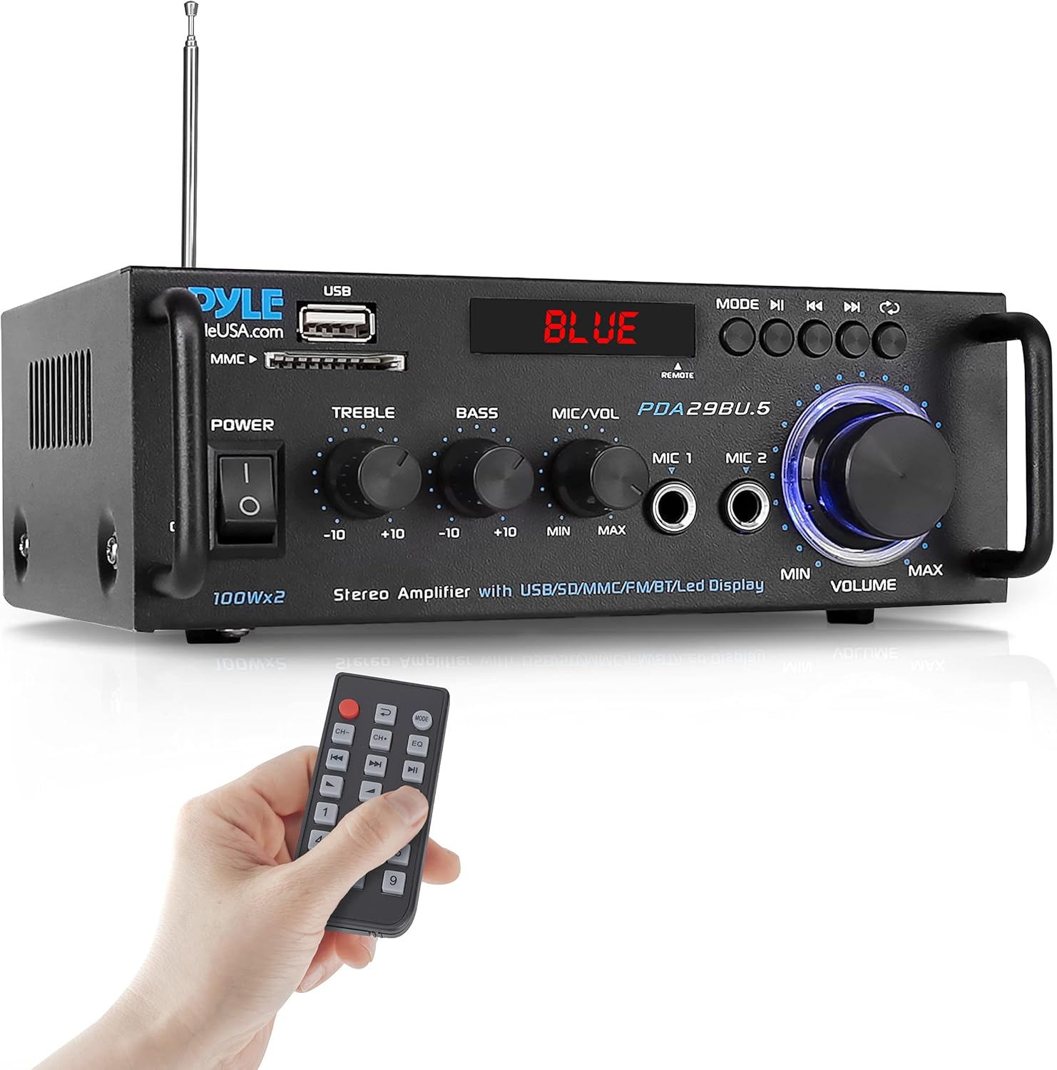 Bluetooth Stereo Amplifier 300W Dual Channel Pack of 2 E111443