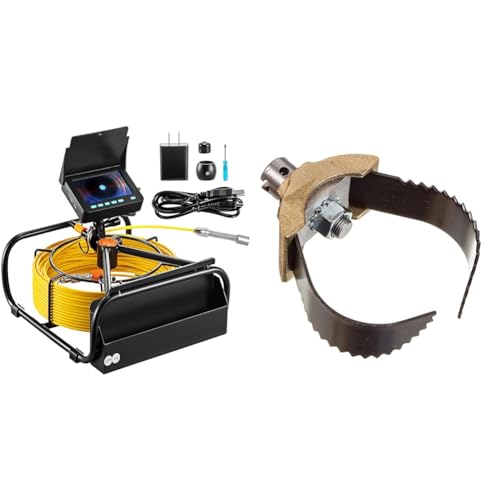 33ft 4.3" Pipe Drain Inspection Camera with DVR Function & Snake Cable, Waterproof IP68 Borescope with LED Lights B57442