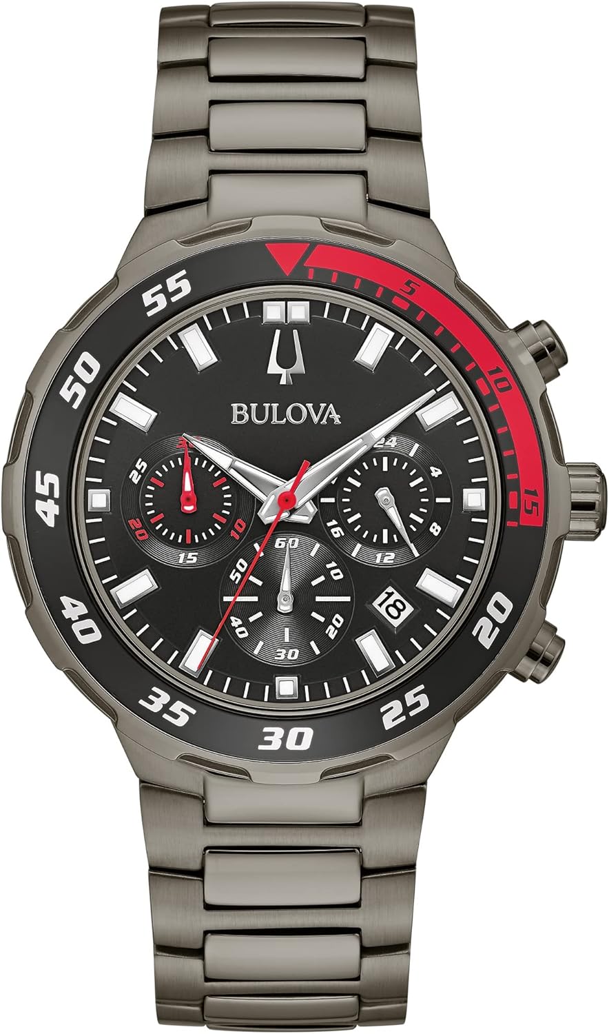 Black Ion Plated Stainless Steel Chronograph Quartz Watch N973149