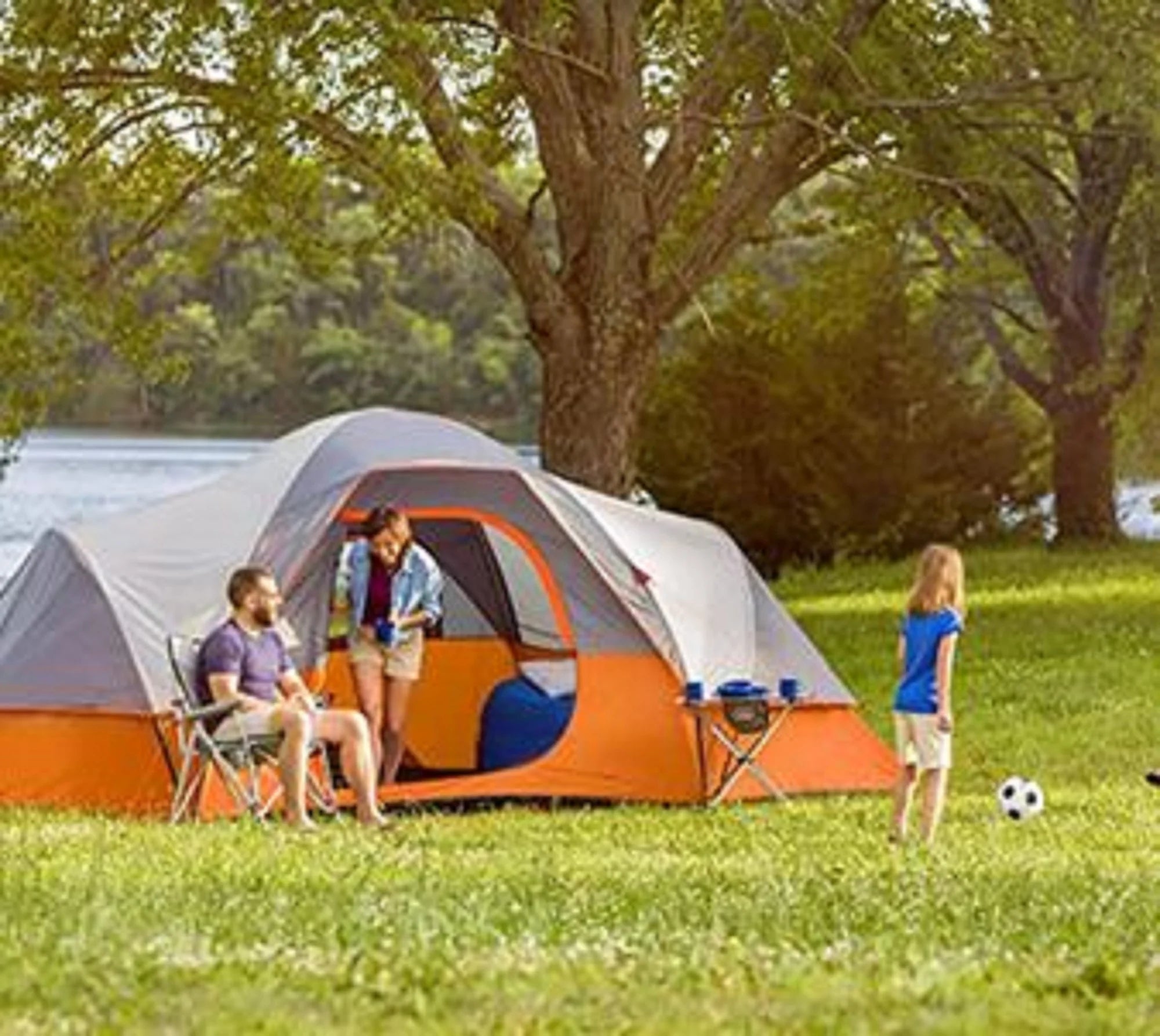 9 Person 3 Season Orange Tent C886