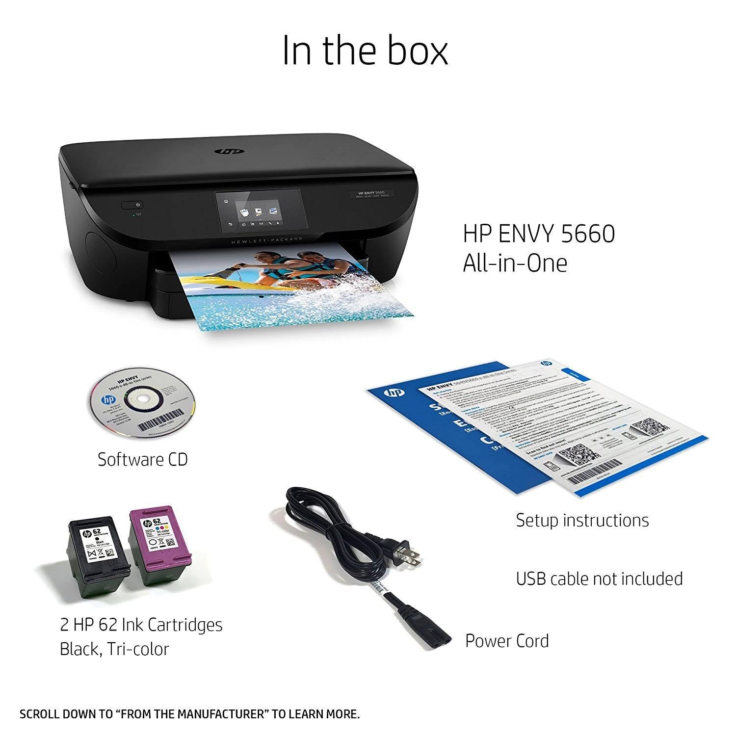 HP Envy 5660 All in One Inkjet Wireless Printer Refurbished P4312
