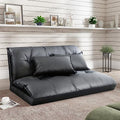5-Position Folding Chaise Lounge with Adjustable Back & Steel Frame Black W809