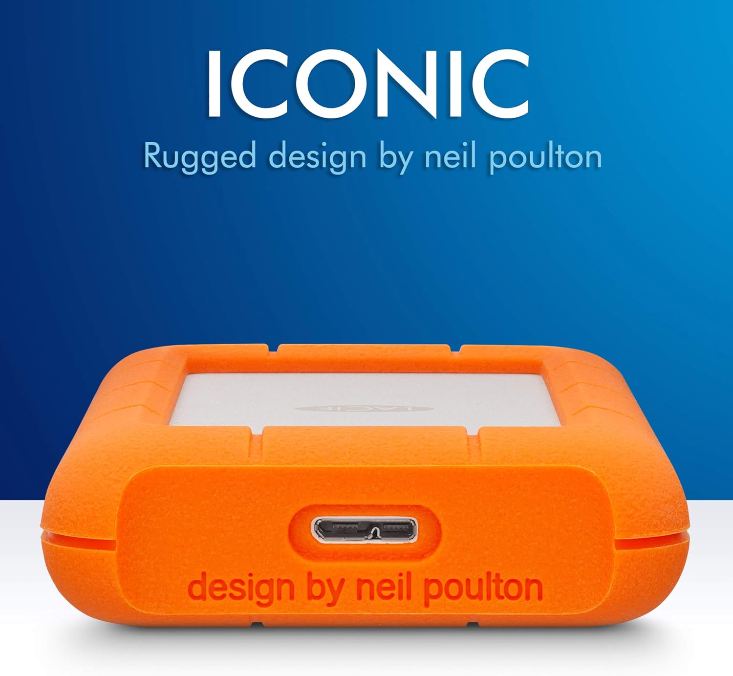 5TB Portable External HDD, USB 3.0, Orange, Grey I6616