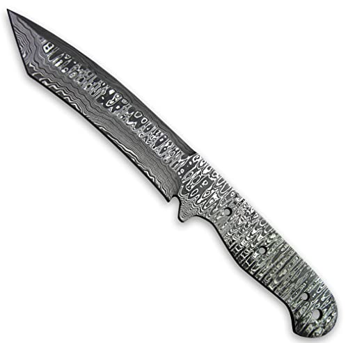 Damascus Steel Tanto Hunting Knife Blade Billet Z746
