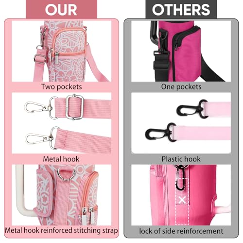 Water Bottle Holder Carrier Bag with Strap for 40 OZ Tumbler F33082