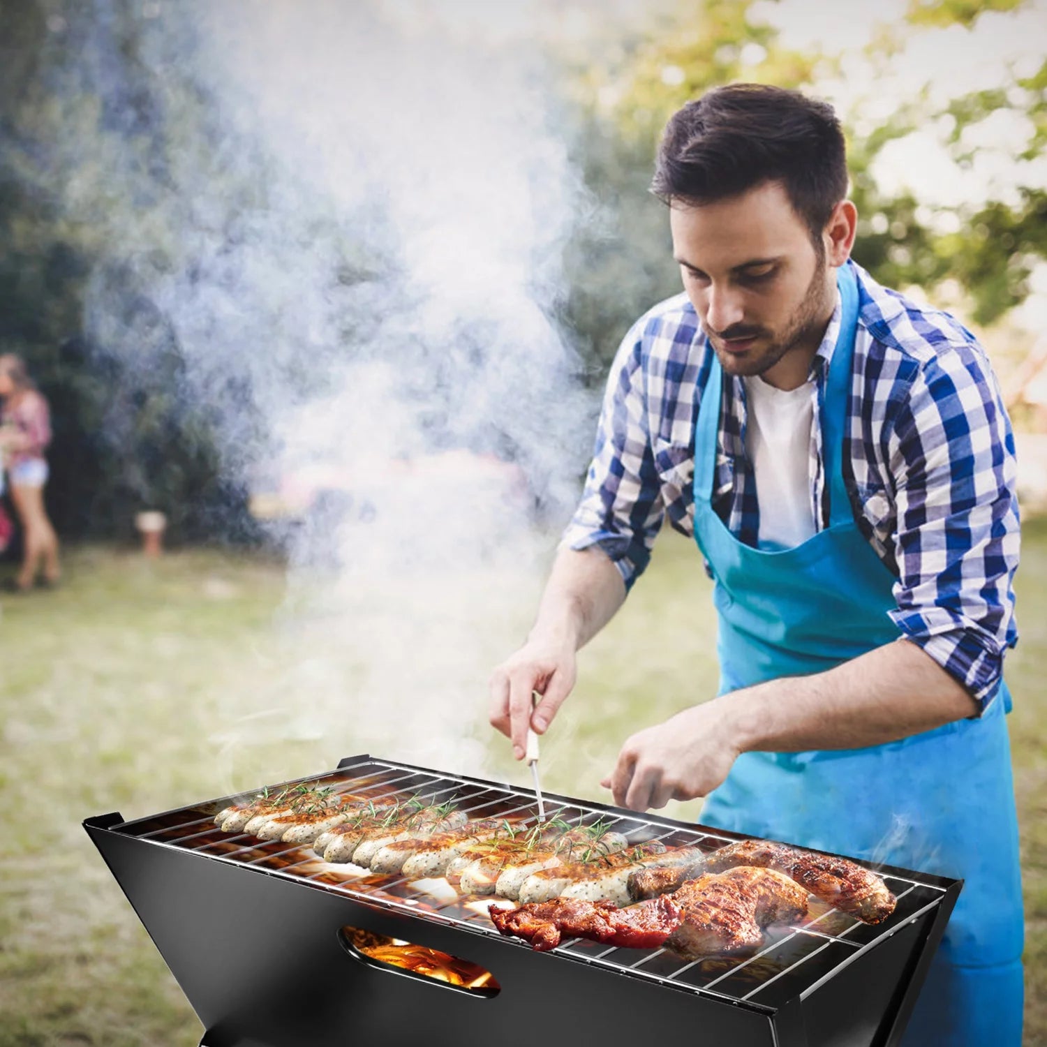 Portable Charcoal BBQ Grill Y596