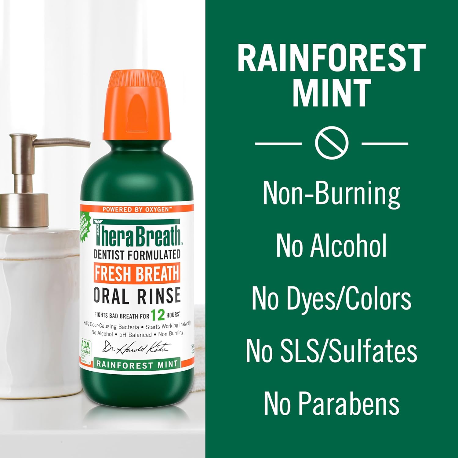 Rainforest Mint Alcohol-Free Mouthwash 16 Fl Oz (2-Pack) S45898