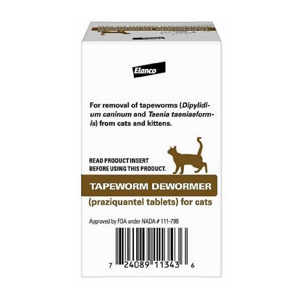 Tapeworm Dewormer Tablets for Cats, Pack of 3 E17945