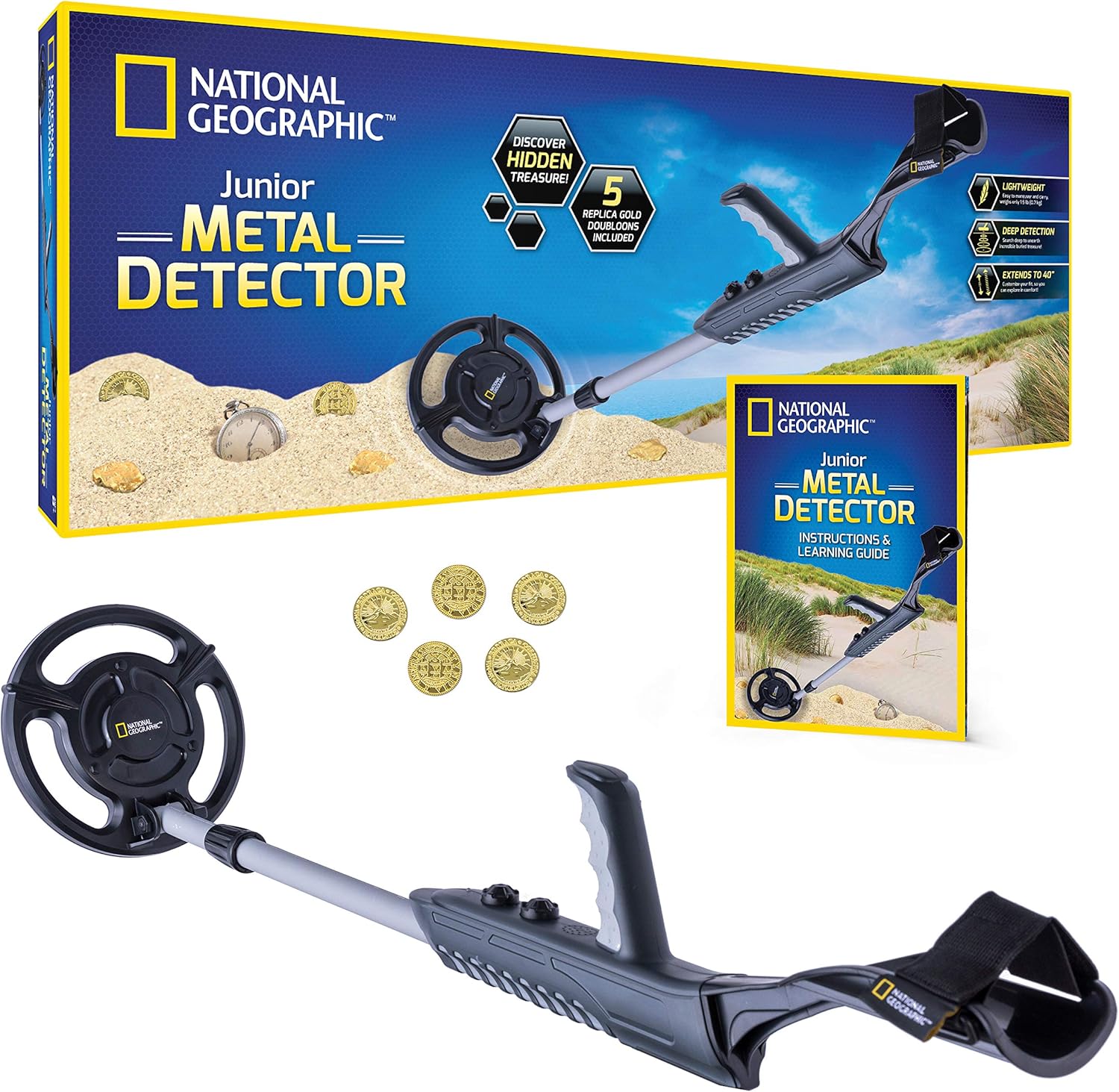 Adjustable Metal Detector for Kids with 7.5" Waterproof Dual Coil, Pack of 2 O771