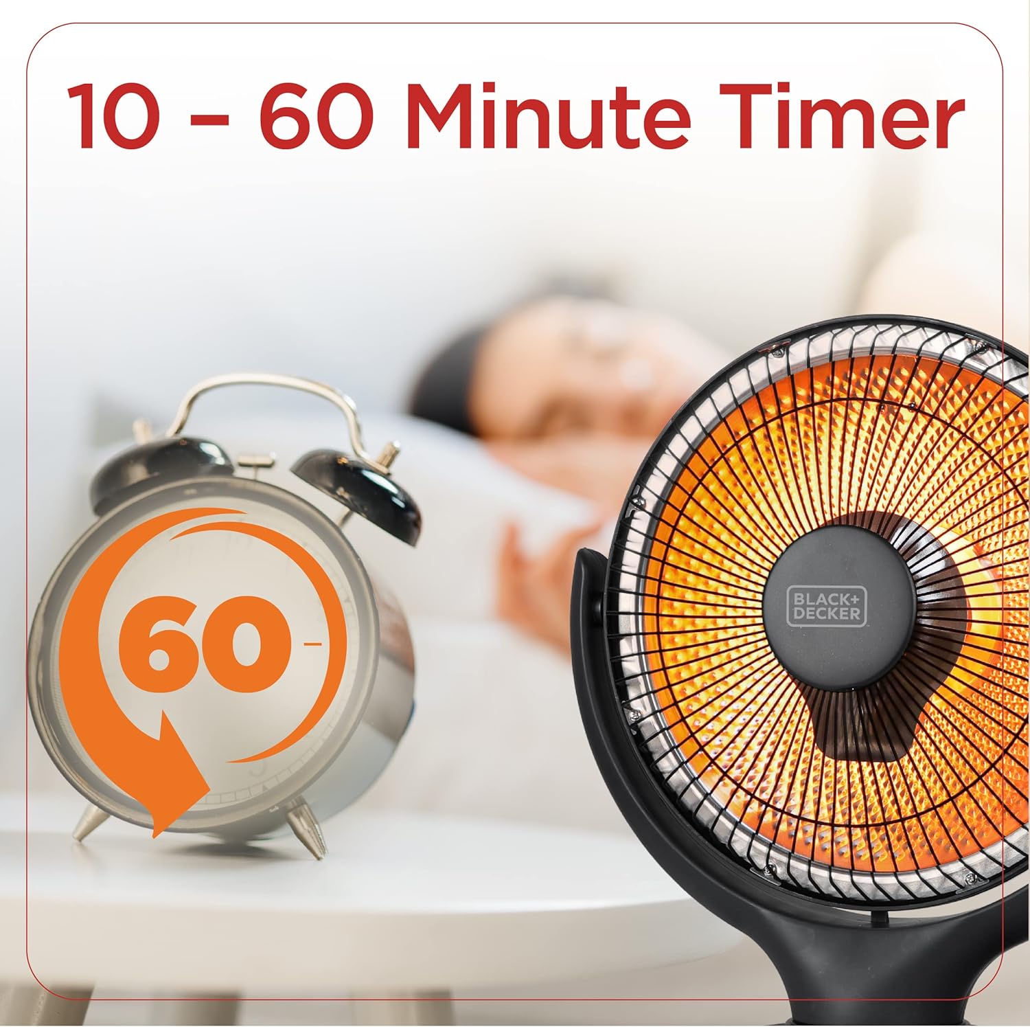 Portable Oscillating Space Heater with Timer O3364