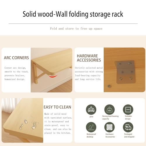 Solid Wood Wall Mounted Folding Desk 100*50CM C7730