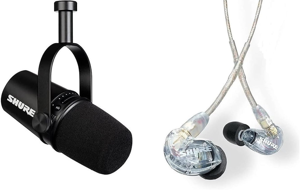 Black Dynamic Microphone and Professional In-Ear Headphones N406199