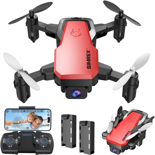 Mini Drone with Camera 720P HD FPV, Foldable RC Quadcopter with 2 Batteries V182
