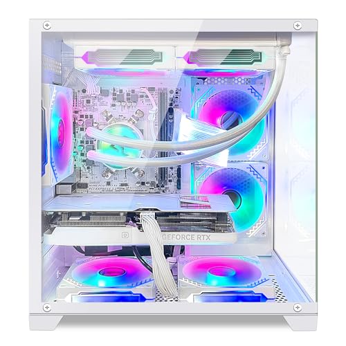 White Gaming PC Desktop with AMD Ryzen 7 5700G, RTX 4060 8GB, 32GB DDR4 RAM, 1TB M.2 PCIE SSD, Windows 11 Pro F615675