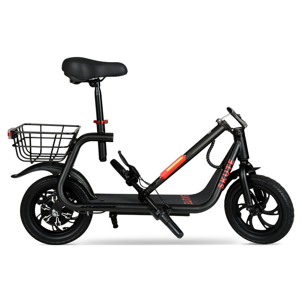 36V Seated Electric Scooter with Basket, 250W Motor, Max Speed 15mph K1898