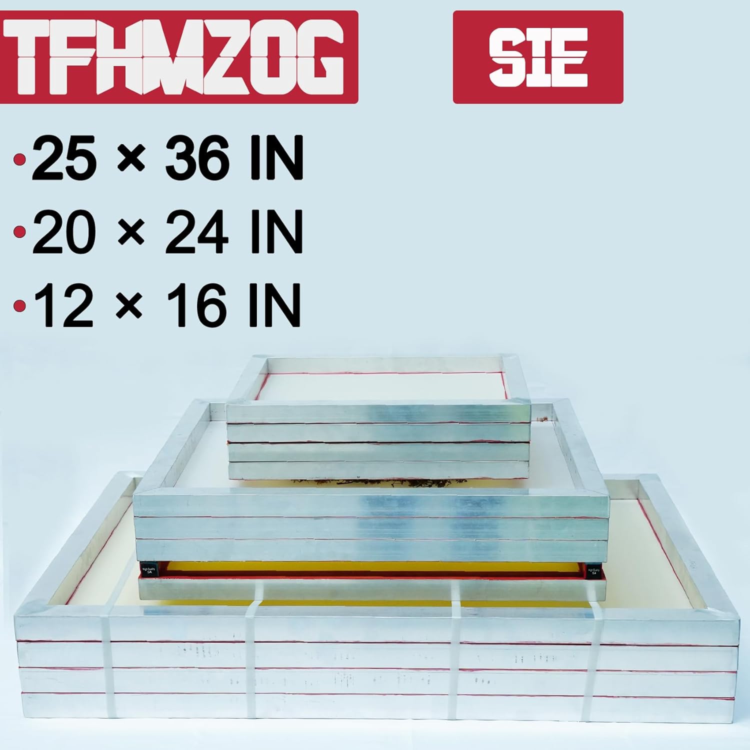12 × 16" Dry Sift Screen Set of 4, Aluminum Frame, Nylon Mesh E598650