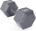 50 lb Cast Iron Hex Dumbbell Z647674