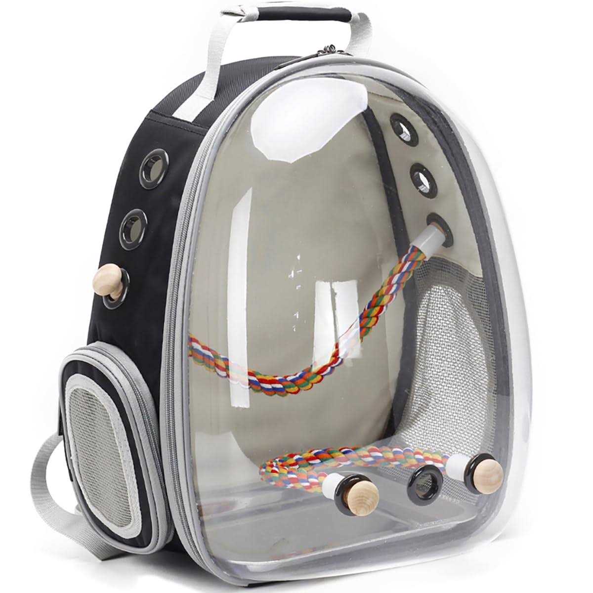Bird Carrier Backpack with Stainless Steel Tray and Standing Perch V1997