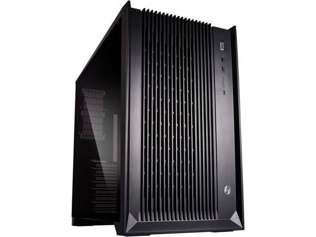 Black SECC Tempered Glass ATX Mid Tower Computer Case Q10281
