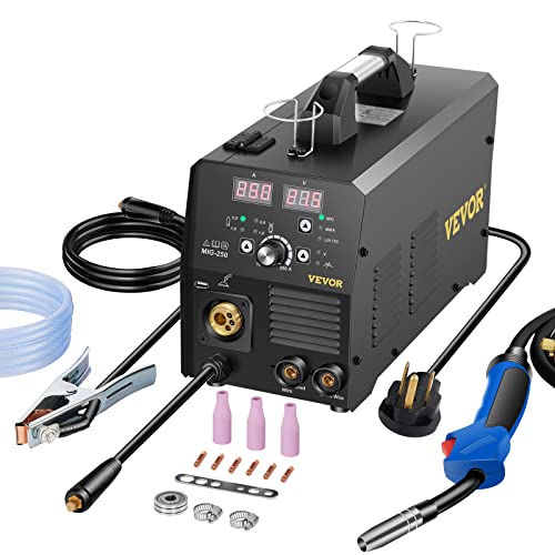 250Amp MIG Welder 3 in 1 220V Flux Core Gas Solid Wire Welding Machine with Torch J143085