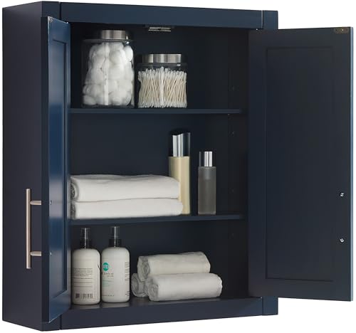 White Wall Mounted Bathroom Storage Medicine Cabinet with Shelves Z85442