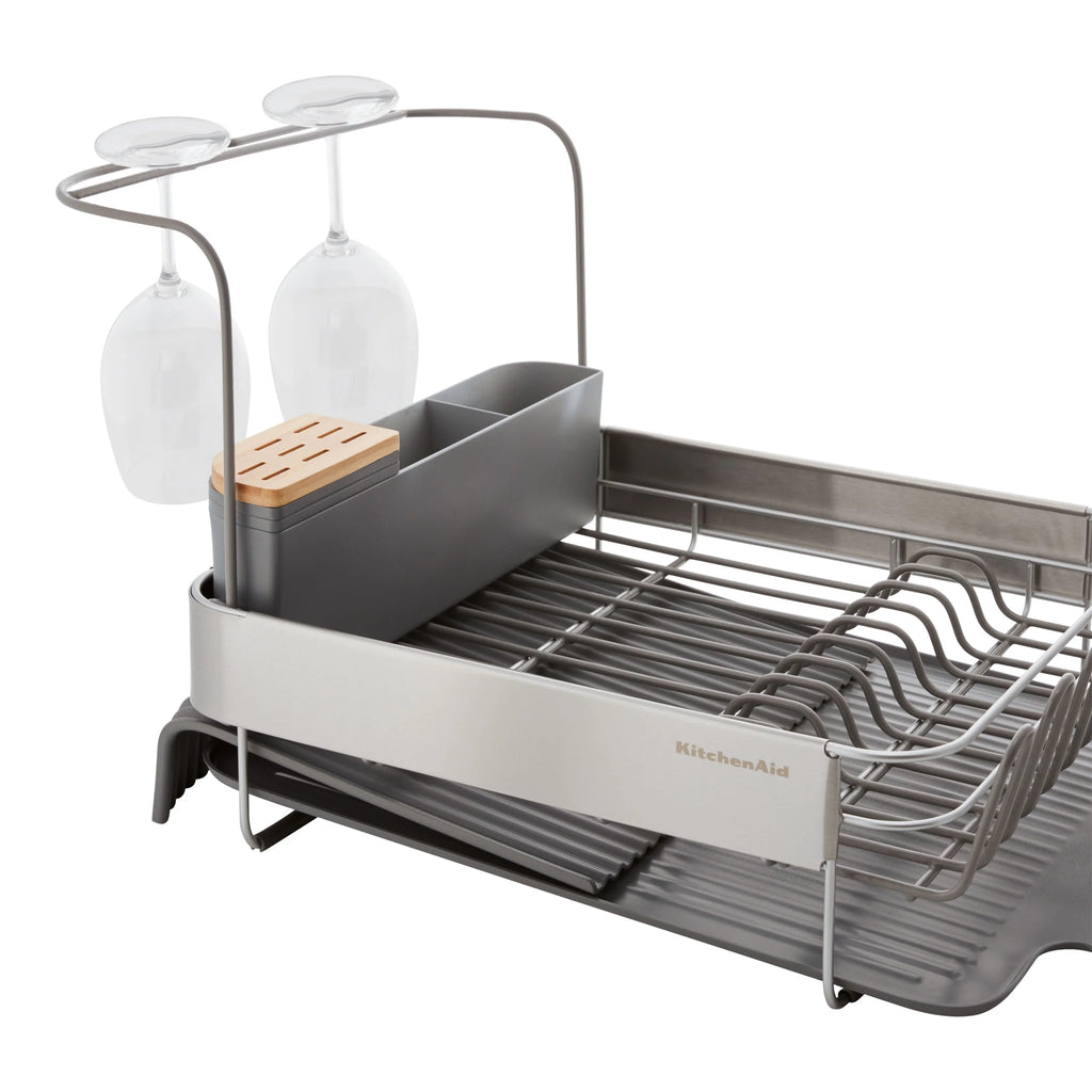 Charcoal Expandable Dish-Drying Rack W9253
