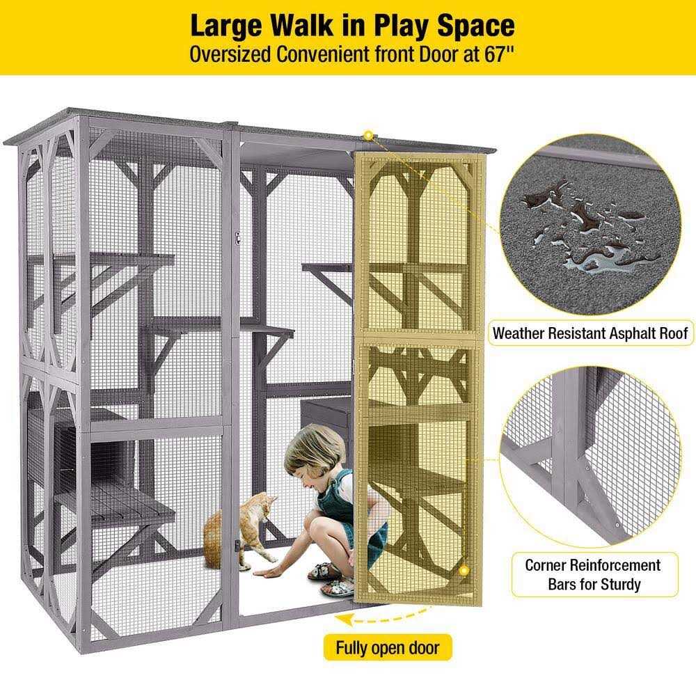 Walk-in Extra Large Outdoor Cat Enclosure X805