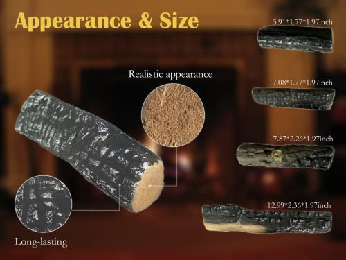 4pcs Ceramic Gas Fireplace Logs V4127