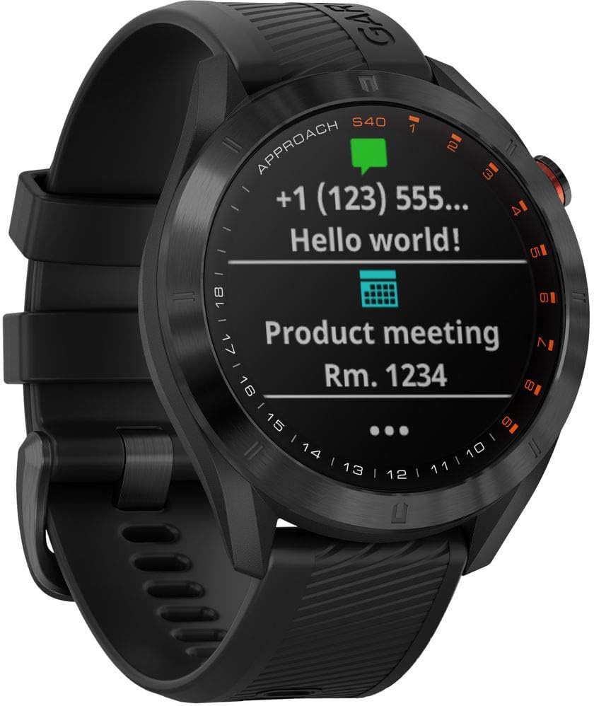 Black GPS Golf Smartwatch with Touchscreen Display L721