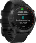 Black GPS Golf Smartwatch with Touchscreen Display L721