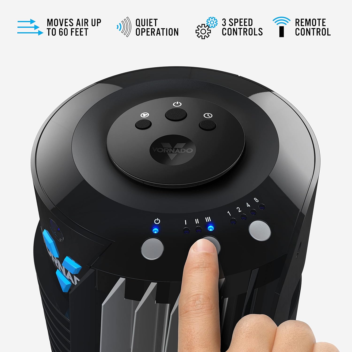 Whole Room Air Circulator Fan with Remote Control and Timer E56714