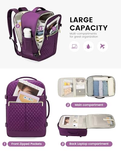 40L Waterproof Travel Backpack with 3 Packing Cubes P828239