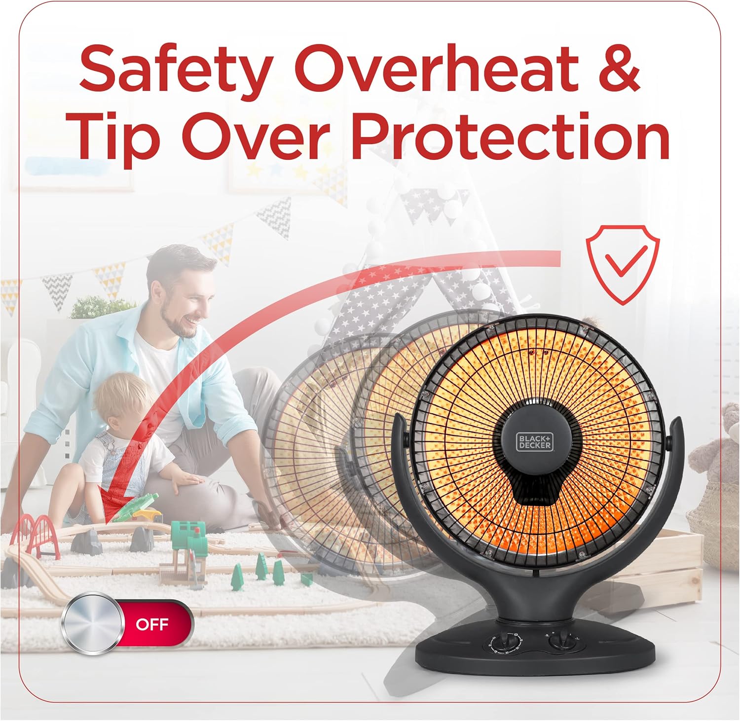 Portable Oscillating Space Heater with Timer O3364