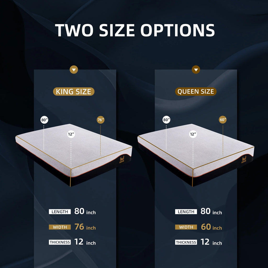 12 inch Hybrid Medium-Firm King Mattress with Gel Memory Foam S63471