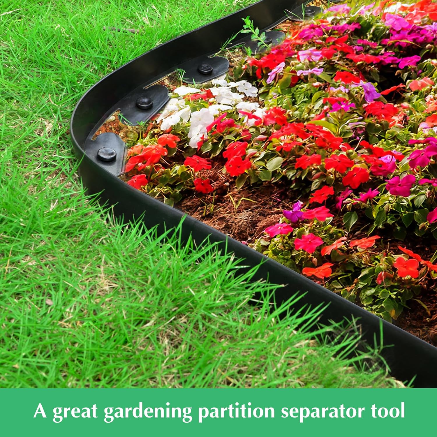 33FT No Dig Landscape Edging Border Kit with 40 Spikes Y98602