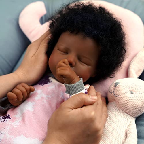 17Inch Black Reborn Baby Doll with Cloth Body R13810