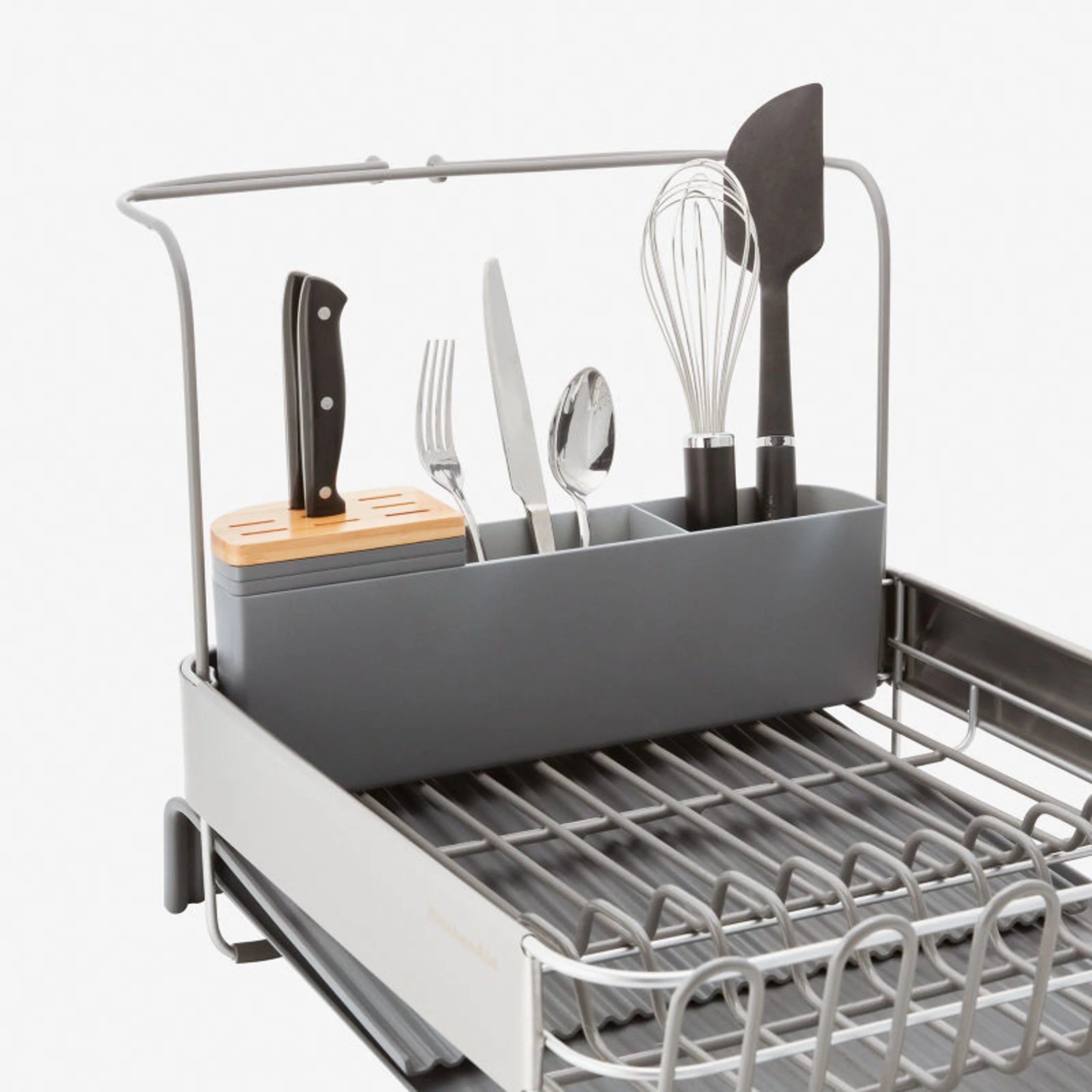 Charcoal Expandable Dish-Drying Rack W9253