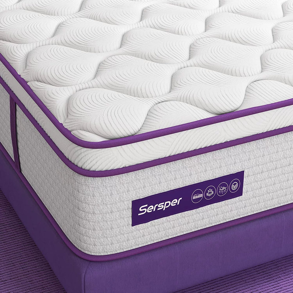 Queen Size 10 inch Hybrid Memory Foam Mattress W7280