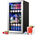 Freestanding Compact Mini Drink Fridge with Glass Door L58910