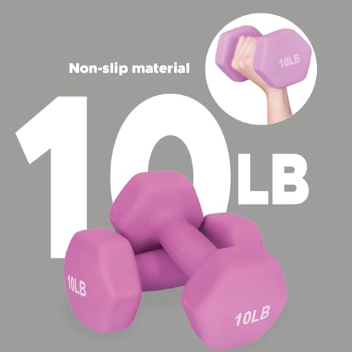 Neoprene Dumbbell Hand Weights Sets of 2 Hexagon Non-Slip Weights D5913