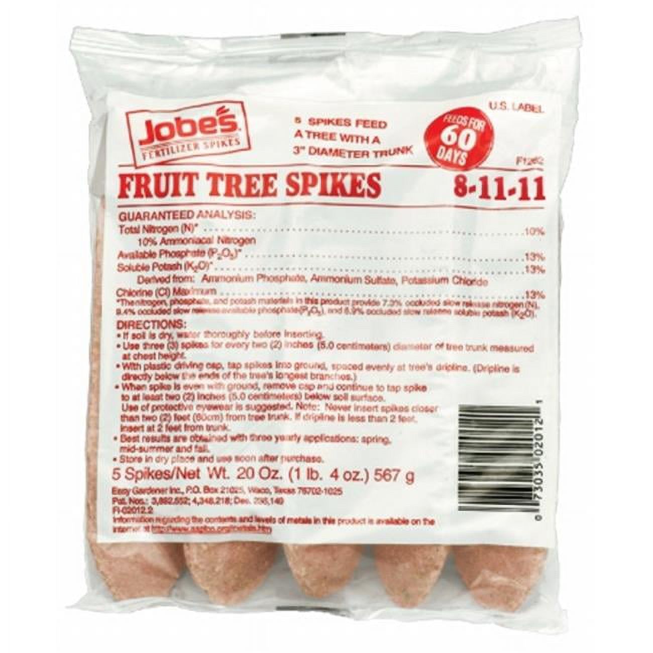 Fruit Tree Fertilizer Spikes, 8-11-11, 5-Pk. T665