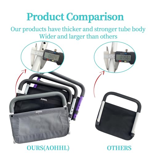 White Adjustable Bed Rail with Storage Pocket J893