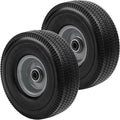 10x3.50-4" Solid Heavy Duty PU Tire and Wheel with 5/8" Axle Bore Hole, 2.2" Offset Hub X2137
