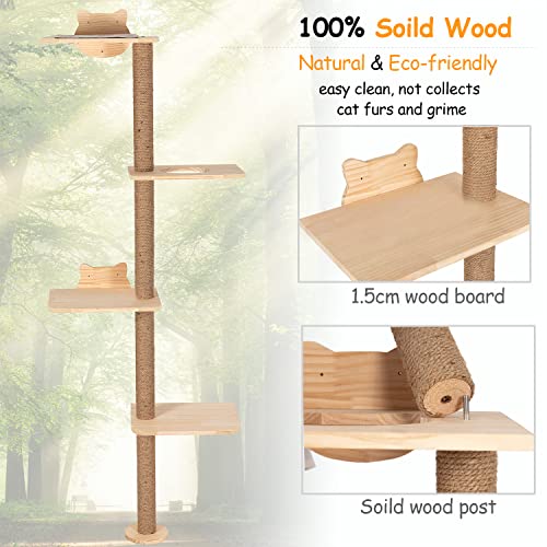 73 inch Cat Tree Wall Mounted Scratching Post P953816