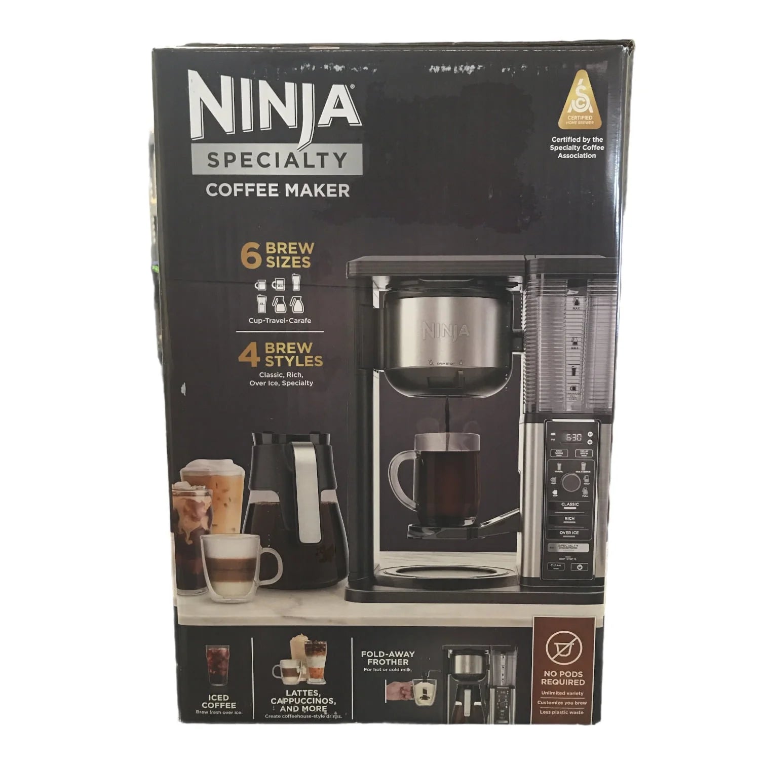 Black 10-Cup Coffee Maker with Glass Carafe Z879662