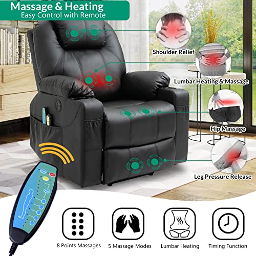 Grey Fabric Power Lift Electric Recliner Chair with Cup Holders T80813