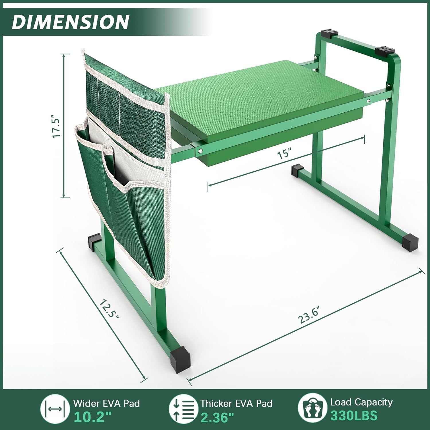 10.2" Wider Garden Kneeler and Seat with Handle I373333